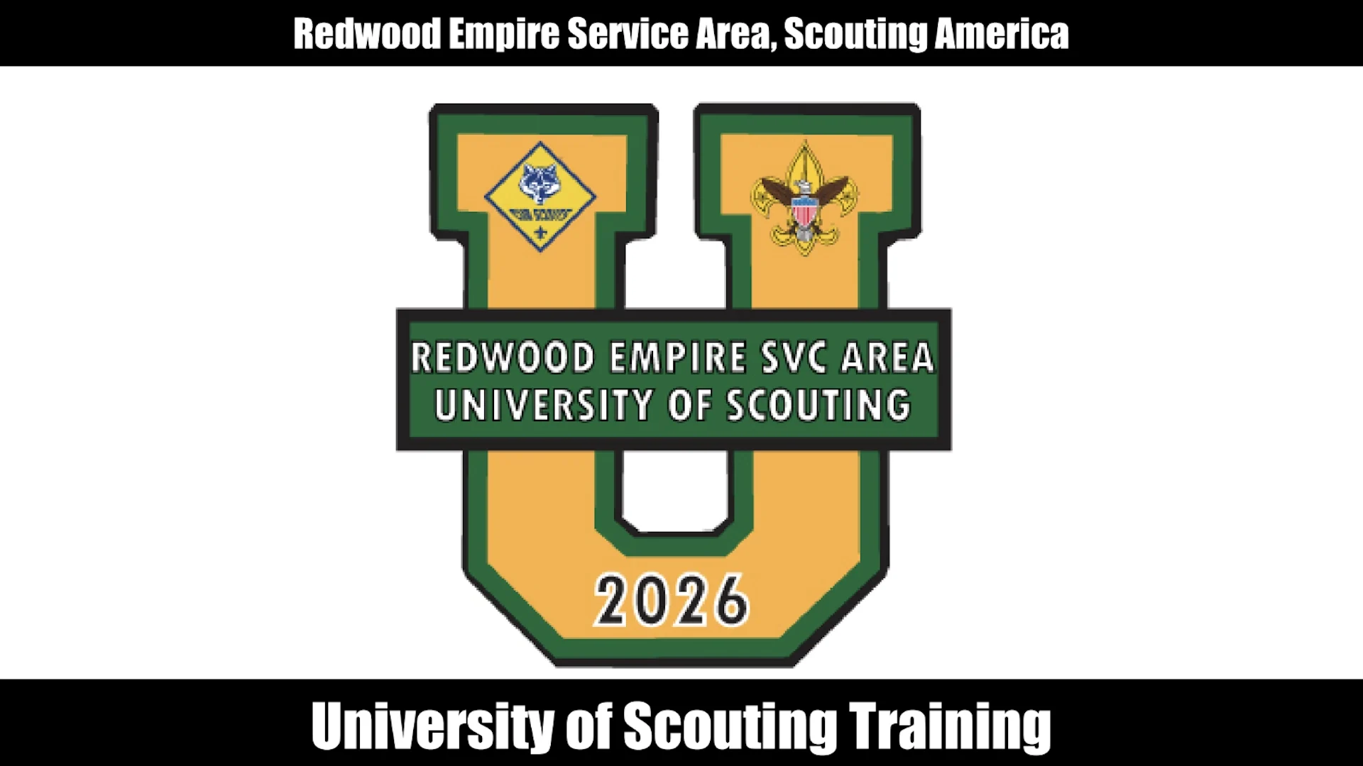 University of Scouting, Redwood Empire Service Area banner